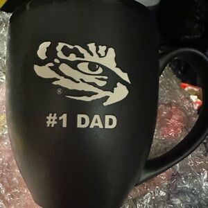 New LSU Tigers #1 DAD LASER ENGRAVED 150Z Black Coffee Mug NCAA